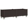 vidaXL Garden Planter with Wheels Brown 63"x19.7"x21.3" PP