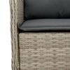vidaXL Garden Chair Set of 2 Light Grey PE rattan, powder-coated steel