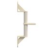 vidaXL Wall-mounted Cat Tree Cream Engineered wood, plywood, plush, sisal