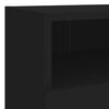 vidaXL TV Wall Unit Black Engineered wood