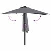 vidaXL Garden Parasol Anthracite 115.75 x 59.06 x 88.19 in