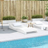 vidaXL Sun Lounger White Solid pine wood 80.7 x 31.5 x 12.4 in Ergonomic