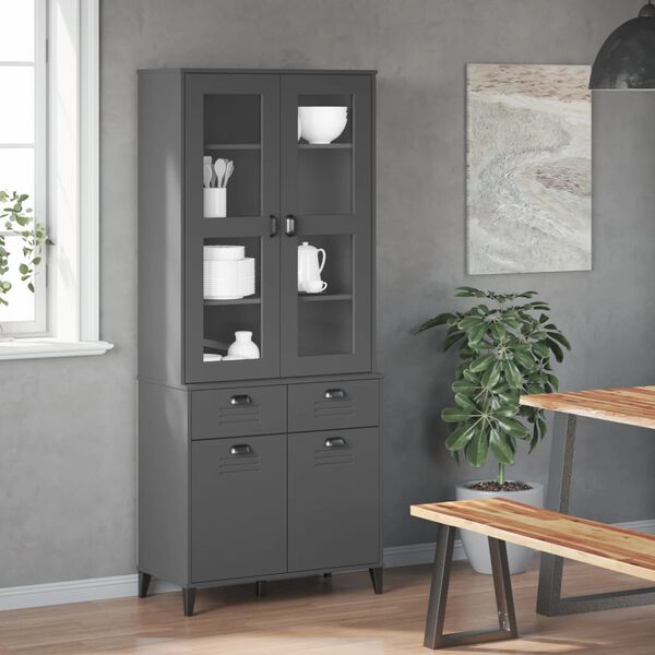 vidaXL Highboard Charcoal grey
