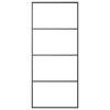 vidaXL Sliding Door with Hardware Set 35.4x80.7" ESG Glass&Aluminium