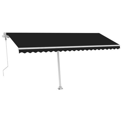 vidaXL Freestanding Automatic Awning 196.9"x118.1" Anthracite