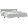 vidaXL Box Spring Bed Light Grey 78.74 x 78.74 in Polyester