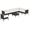 vidaXL Garden Lounge Set Black