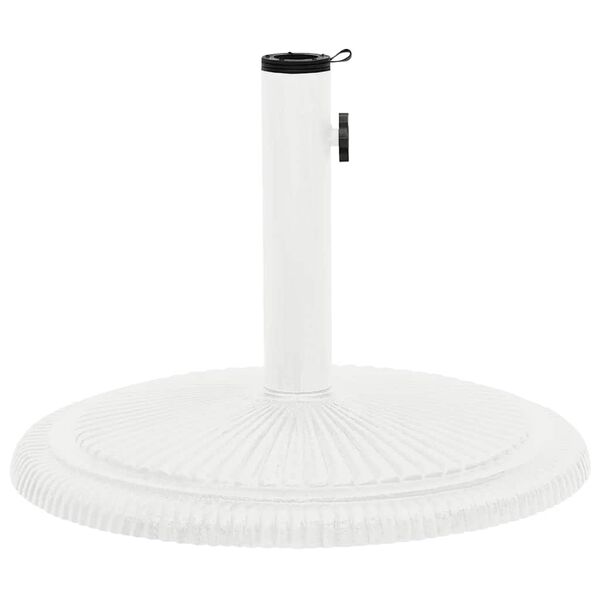 vidaXL Umbrella Base White Cast iron Standard size for medium umbrellas