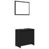 vidaXL Bathroom Furniture Set Black Engineered wood Medium