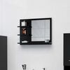 vidaXL Mirror Black Engineered wood Medium Wall mounting