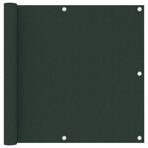 vidaXL Balcony Screen Dark Green 35.4x157.5" Oxford Fabric