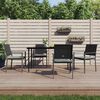 vidaXL Garden Chair Set of 4 Black