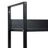 vidaXL Shelf Cabinet Black Engineered Wood 23.6x10.9x62.4 in