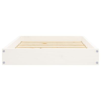 vidaXL Dog Bed White 28.1"x21.3"x3.5" Solid Wood Pine