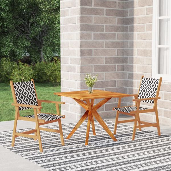 vidaXL Garden Dining Set Natural wood, Brown Solid Acacia wood Medium