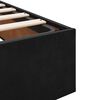 vidaXL Ottoman Bed Frame Black Velvet, Metal, Plywood, Engineered Wood