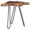 vidaXL Coffee Table Multicolor with Transparent finish and Black legs