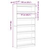 vidaXL Book Cabinet White 39.37 x 11.81 x 77.95 in Engineered Wood