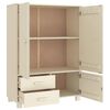 vidaXL Wardrobe Honey Brown Solid Pinewood Medium Wardrobe Rectangular
