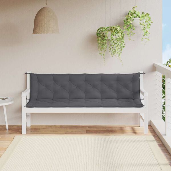 vidaXL Garden Bench Cushion Set of 2 Anthracite