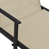 vidaXL Sun Lounger Cream Steel, Textilene 75.2 x 24.0 x 38.4 in