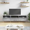 vidaXL TV Cabinet Concrete grey Engineered wood, Iron Large TV Cabinet