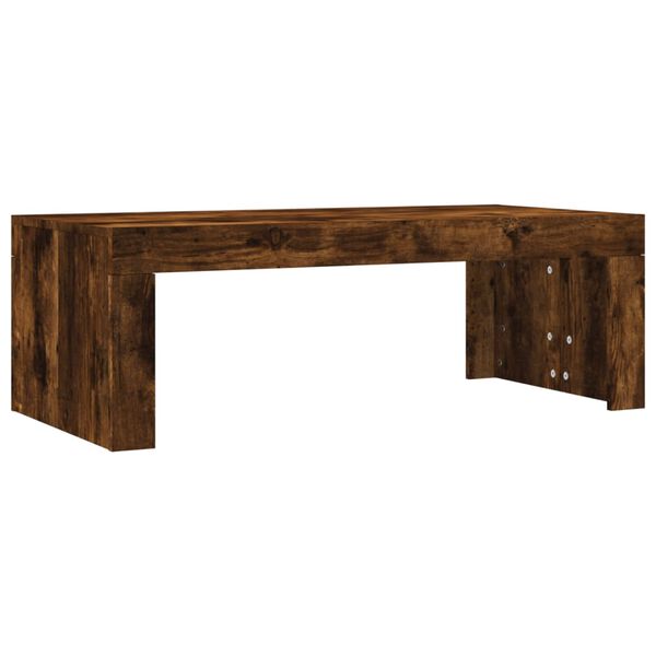 vidaXL Coffee Table Smoked Oak Engineered Wood Medium Minimalistic