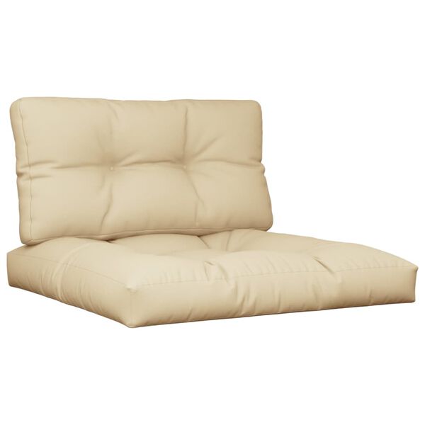 vidaXL Pallet Cushion Beige 100% polyester 27.6 x 27.6 in
