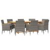 vidaXL Garden Dining Set Grey