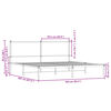 vidaXL Bed Frame Sonoma Oak Steel, Engineered Wood Queen Bed Frame