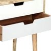 vidaXL Bedside Cabinet Brown and Multicolour Solid Mango Wood