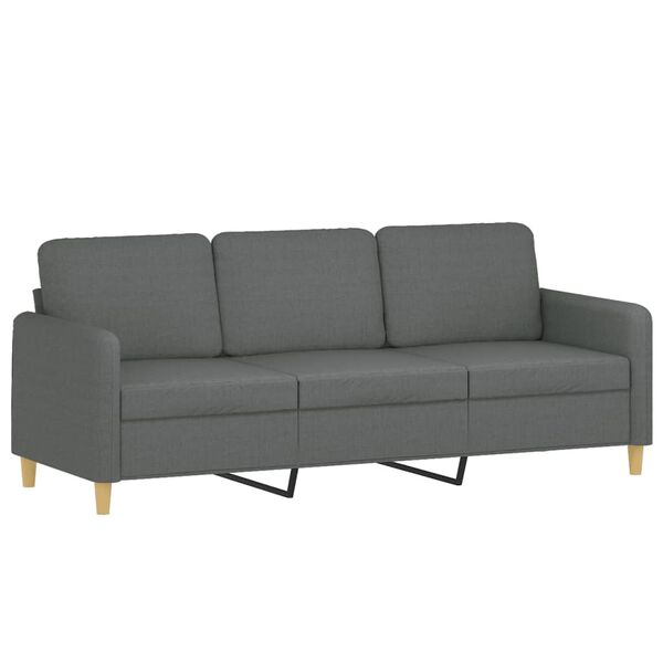 vidaXL Sofa Set Dark grey 100% polyester, metal, textilene, plywood