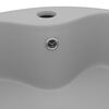 vidaXL Luxury Wash Basin with Overflow Matt Light Grey 14.2x5.1" Ceramic