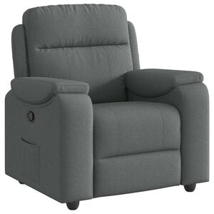 vidaXL Recliner Chair Dark Gray 100% polyester, metal, plywood Large