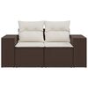 vidaXL Garden Sofa Brown