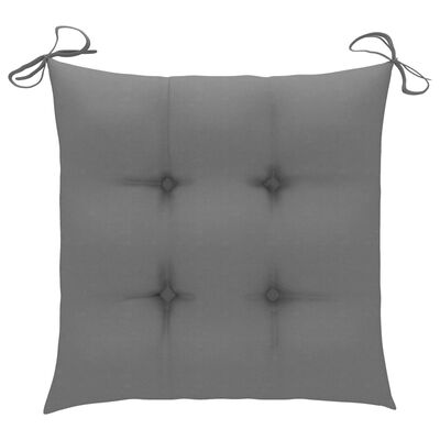 vidaXL Chair Cushions 4 pcs Gray 19.7"x19.7"x2.8" Fabric