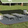 vidaXL Folding Camping Bed Folding 2 pcs Grey 194 x 62.5 x 42.5 cm