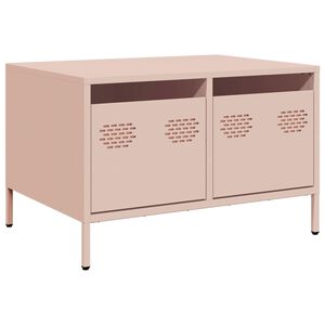 vidaXL TV Cabinet Pink 26.8x19.7x17.1" Cold-rolled Steel