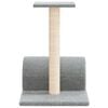 vidaXL Cat Scratching Post Light Grey Engineered wood, plush, sisal