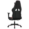 vidaXL Gaming Chair Black and Wine Red Faux leather, Metal, Plywood Medium