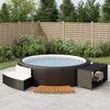 vidaXL Hot Tub Surround Black, Cream White