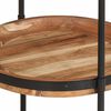 vidaXL Side Table Brown and black Solid acacia wood, iron Medium