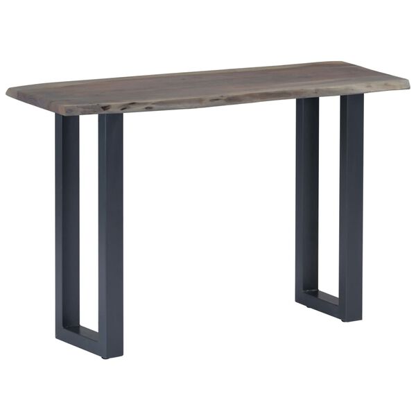 vidaXL Console Table Solid acacia wood with grey finish