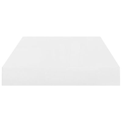 vidaXL Floating Wall Shelves 2 pcs High Gloss White 15.7"x9.1"x1.5" MDF