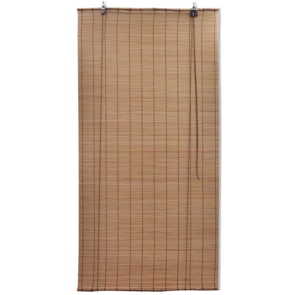 vidaXL Bamboo Roller Blinds 2 pcs Brown 47.2" x 86.8"