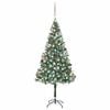 vidaXL Artificial Pre-lit Christmas Tree with Ball Set Pinecones 70.9"