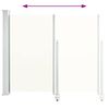 vidaXL Side Awning Cream Polyester, Powder-Coated Iron 47.2 x 118.1 in