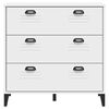vidaXL Drawer Chest White Engineered wood, plastic 31.5 x 15.7 x 31.5 in
