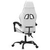vidaXL Gaming Chair White and Black Faux Leather