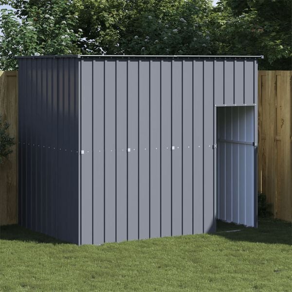 vidaXL Dog House Anthracite Galvanized Steel 84.3 x 60.2 x 71.3 in